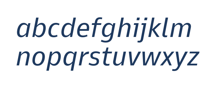 Goldman Sans Italic Lowercase
