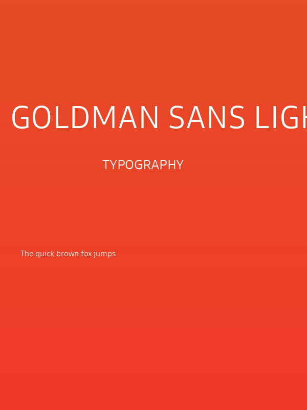 Goldman Sans Light Poster