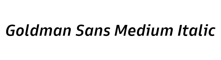 Goldman Sans Medium Italic  नि: शुल्क फ़ॉन्ट्स डाउनलोड