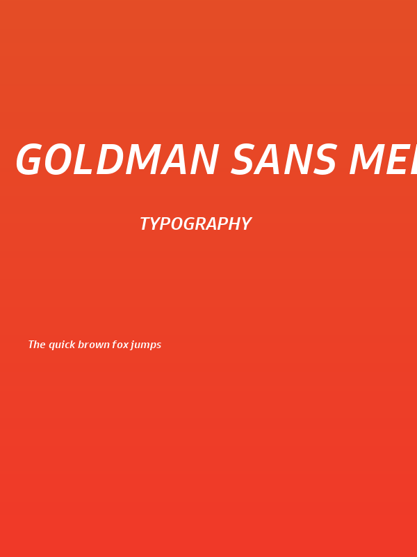 Goldman Sans Medium Italic Poster