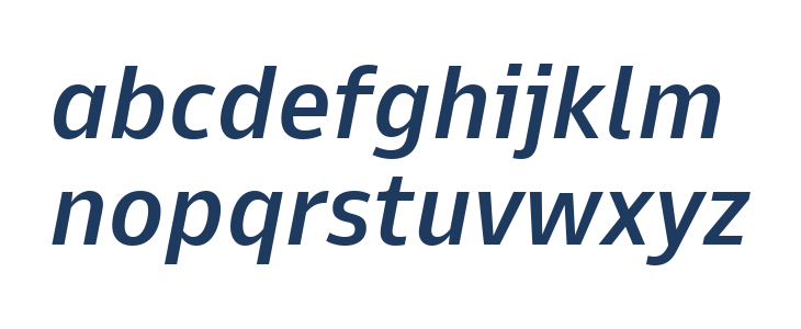 Goldman Sans Medium Italic Lowercase