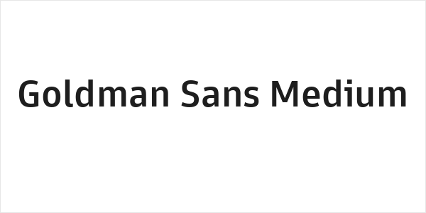 Goldman Sans Medium Logo