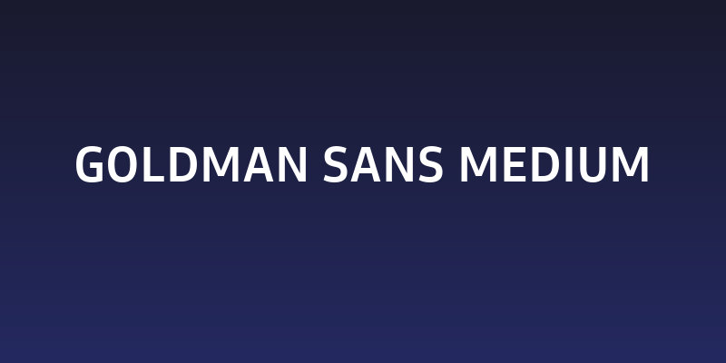 Goldman Sans Medium Social Header