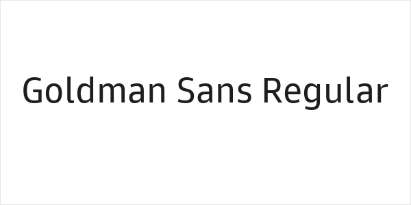 Goldman Sans Regular Logo