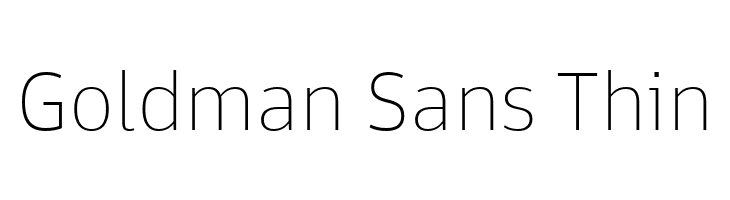 Goldman Sans Thin  フリーフォントのダウンロード