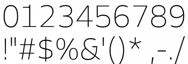 Goldman Sans Thin Font OTHER CHARS