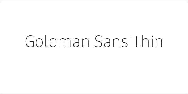 Goldman Sans Thin Logo