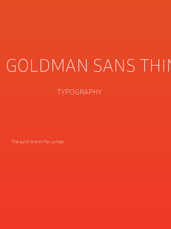 Goldman Sans Thin Poster
