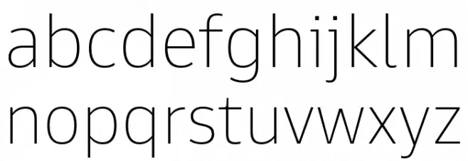 Goldman Sans Thin फ़ॉन्ट लोअरकेस