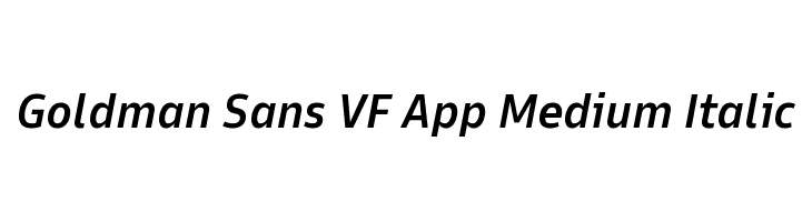 Goldman Sans VF App Medium Italic  Fuentes Gratis Descargar