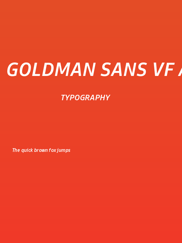 Goldman Sans VF App Medium Italic Poster