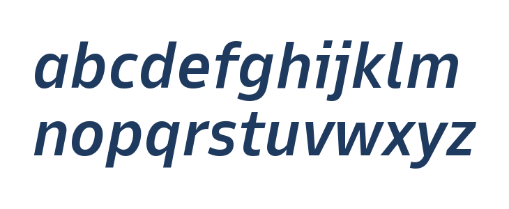 Goldman Sans VF App Medium Italic Lowercase