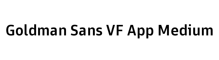 Goldman Sans VF App Medium  नि: शुल्क फ़ॉन्ट्स डाउनलोड