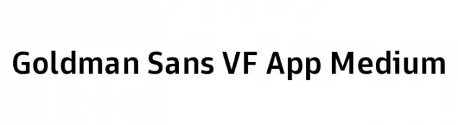 Goldman Sans VF App Medium  Fuentes Gratis Descargar