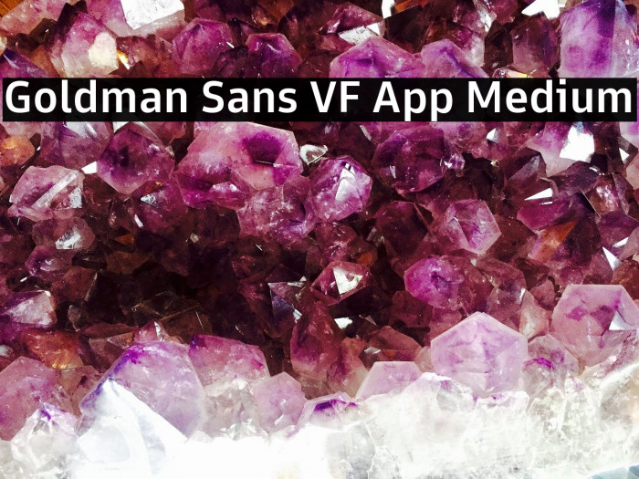 Goldman Sans VF App Medium Font examples