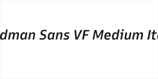 Goldman Sans VF Medium Italic Logo