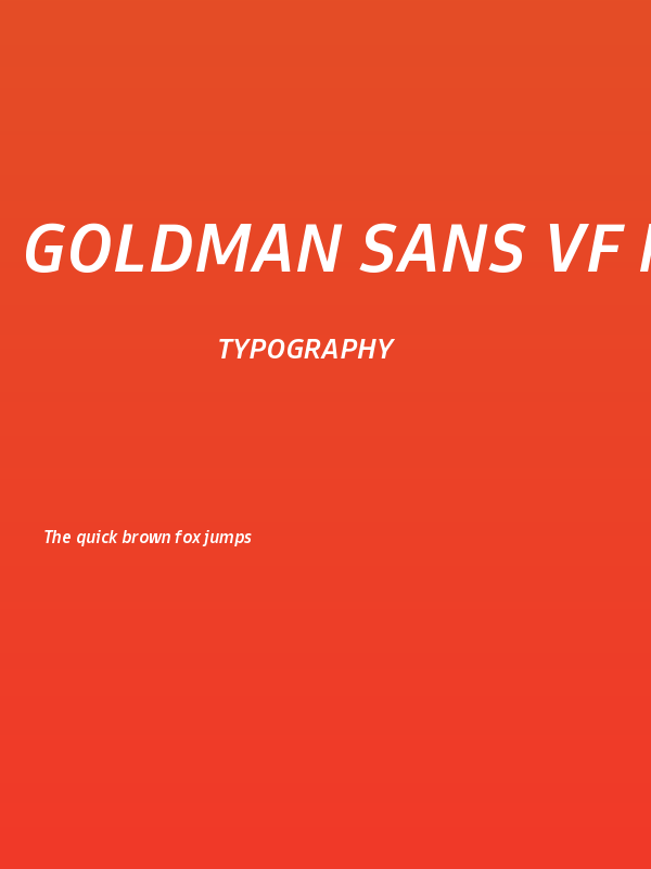 Goldman Sans VF Medium Italic Poster