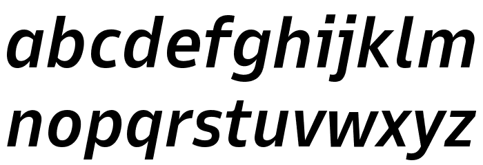 Goldman Sans VF Medium Italic Font LOWERCASE