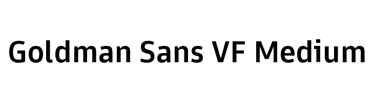 Goldman Sans VF Medium  免费字体下载