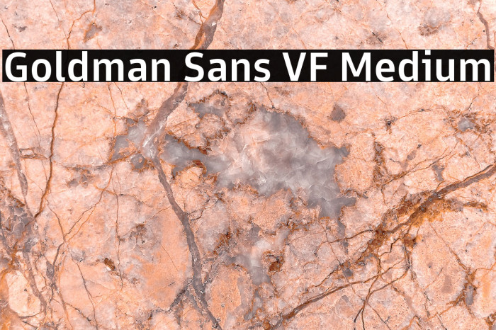 Goldman Sans VF Medium Font examples