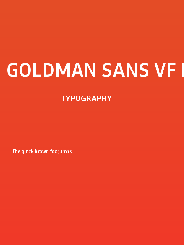 Goldman Sans VF Medium Poster