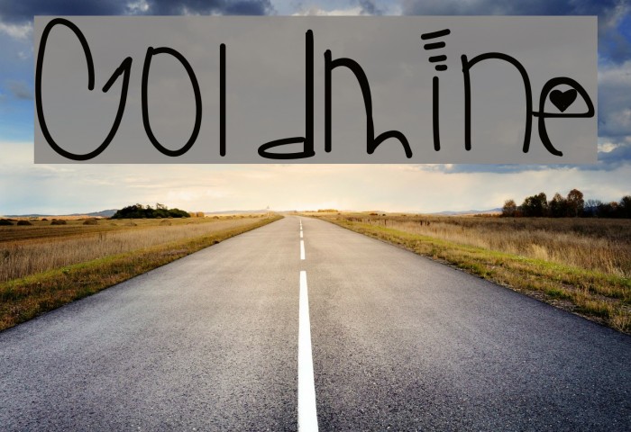 Goldmine Font examples
