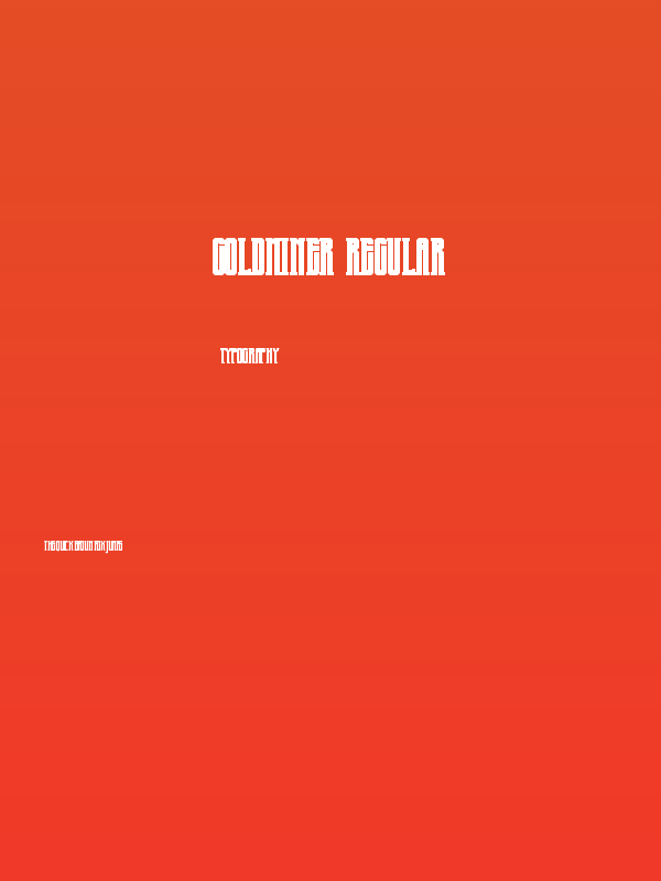 Goldminer  Regular Poster