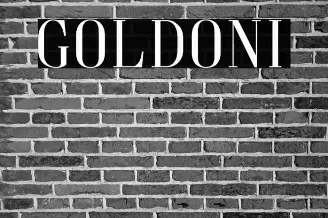 Goldoni Font examples