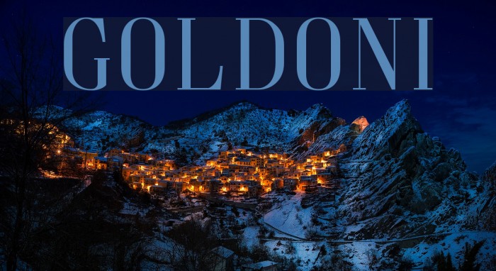 Goldoni Font examples