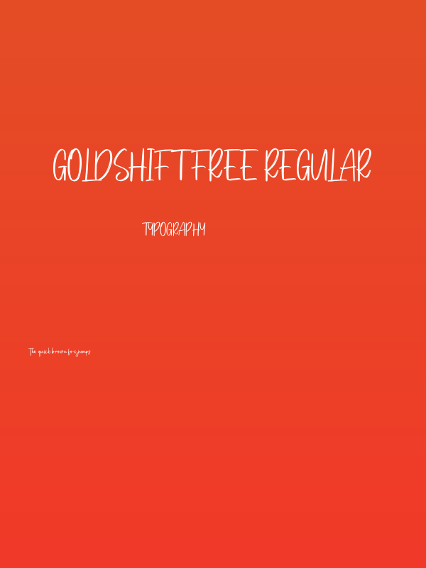 Goldshift Free Regular Poster