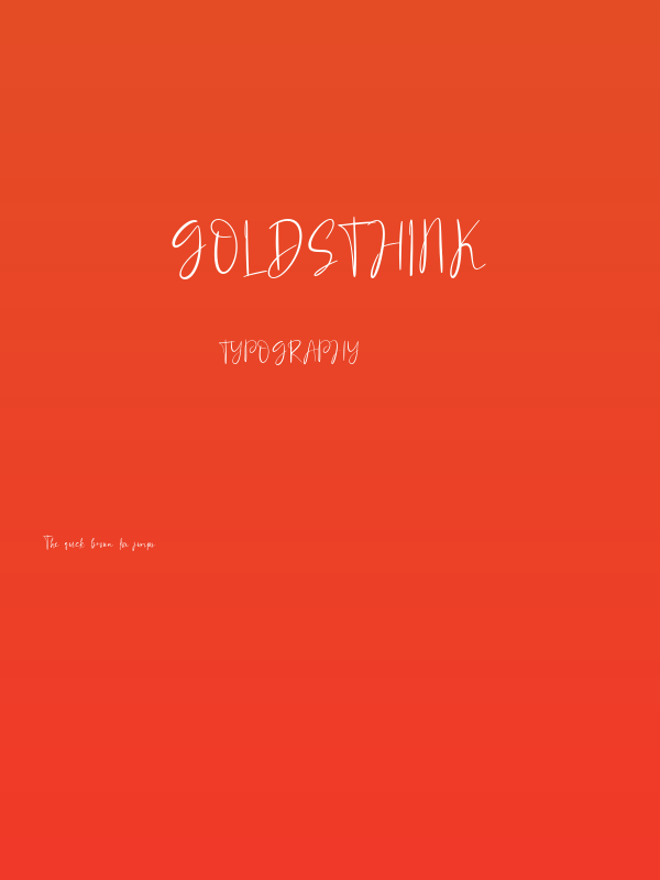Goldsthink Poster