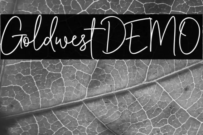 Goldwest DEMO Font examples