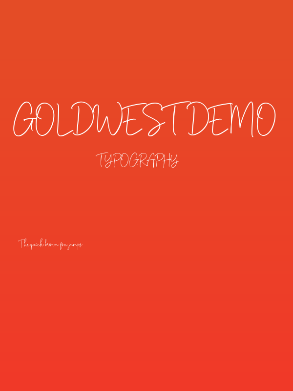 Goldwest DEMO Poster