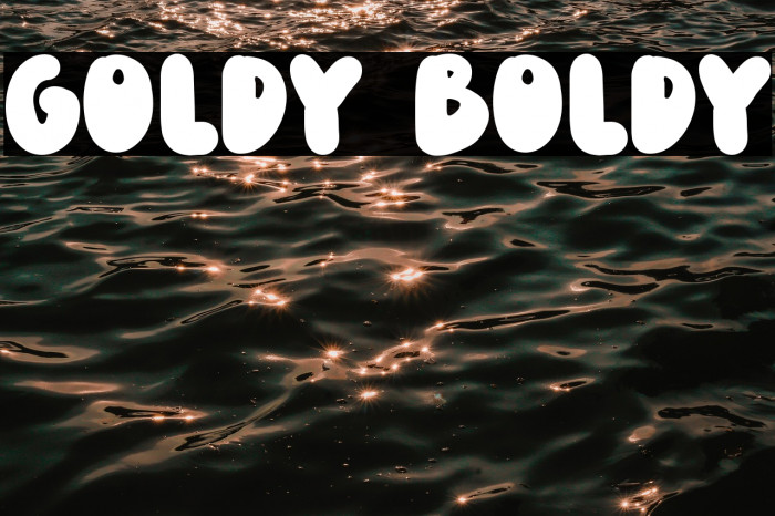 Goldy Boldy Font examples