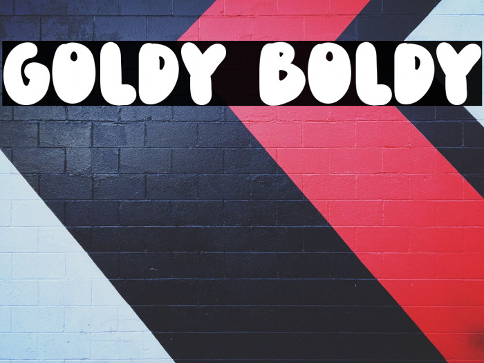 Goldy Boldy Font examples
