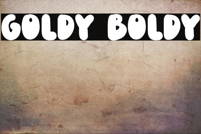 Goldy Boldy Font examples