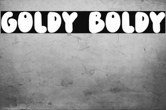 Goldy Boldy Font examples