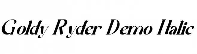 Goldy Ryder Demo Italic  नि: शुल्क फ़ॉन्ट्स डाउनलोड
