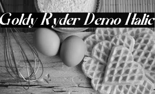 Goldy Ryder Demo Italic Font examples