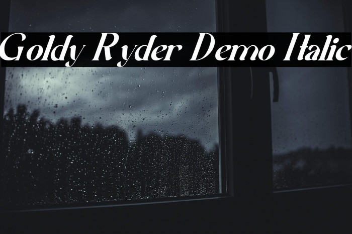 Goldy Ryder Demo Italic Example 3