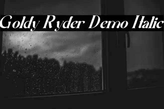 Goldy Ryder Demo Italic Font examples