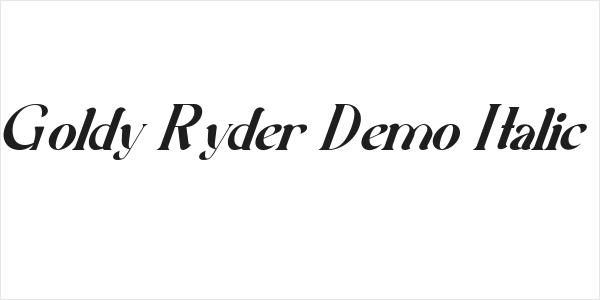 Goldy Ryder Demo Italic Logo