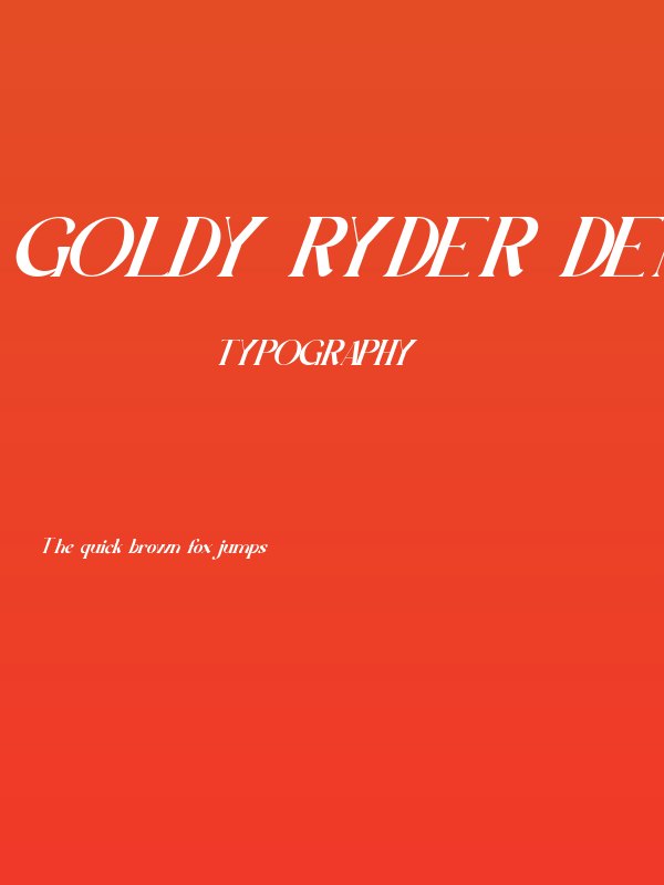 Goldy Ryder Demo Italic Poster