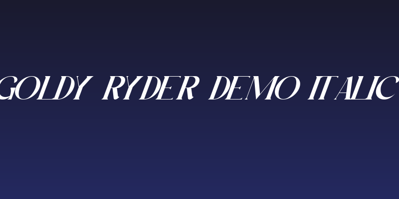 Goldy Ryder Demo Italic Social Header