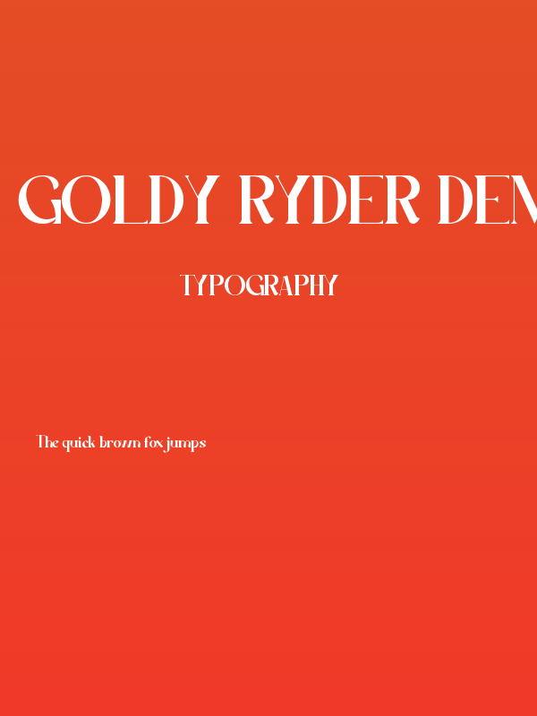 Goldy Ryder Demo Poster