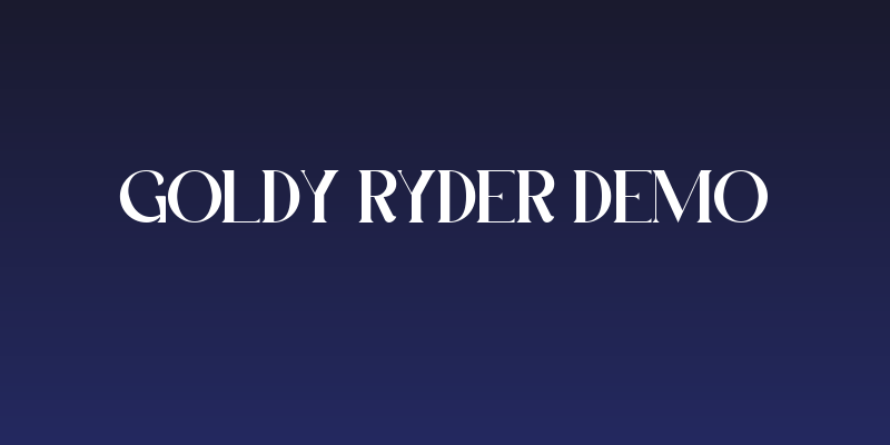 Goldy Ryder Demo Social Header