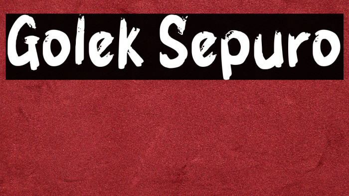 Golek Sepuro Example 3