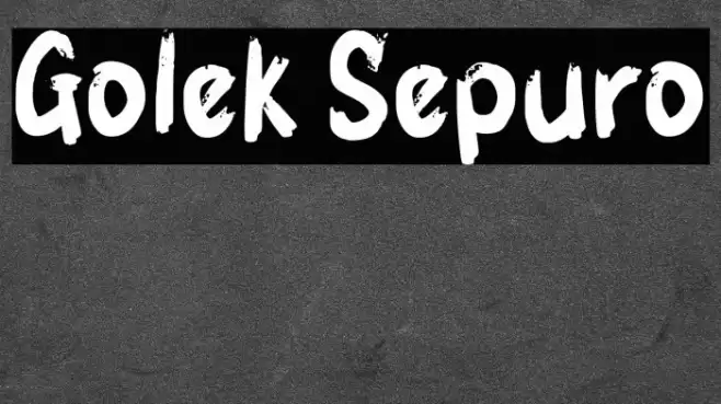 Golek Sepuro Font examples