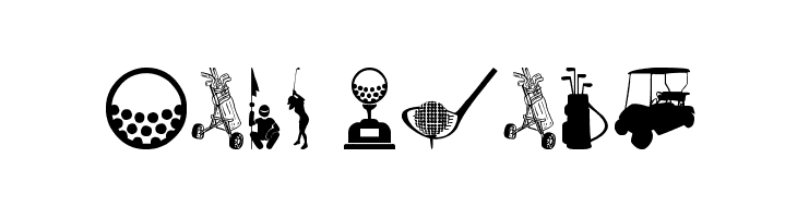 Golf Icons  Frei Schriftart Herunterladen