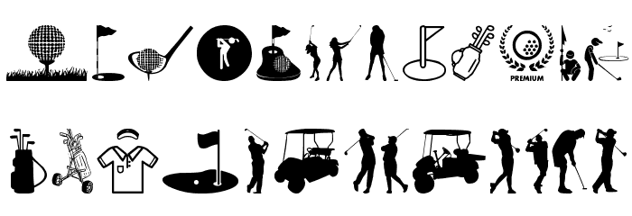 Golf Icons Font LOWERCASE